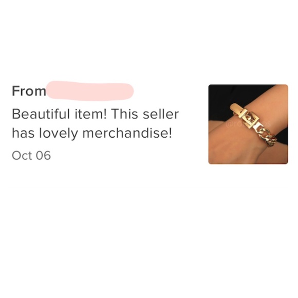 Gold Tone Buckle Chain Design Bracelet - Picture 6 of 6